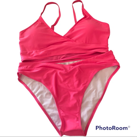 A SHEIN pink high waisted bikini in size extra large - Picture 2 of 6